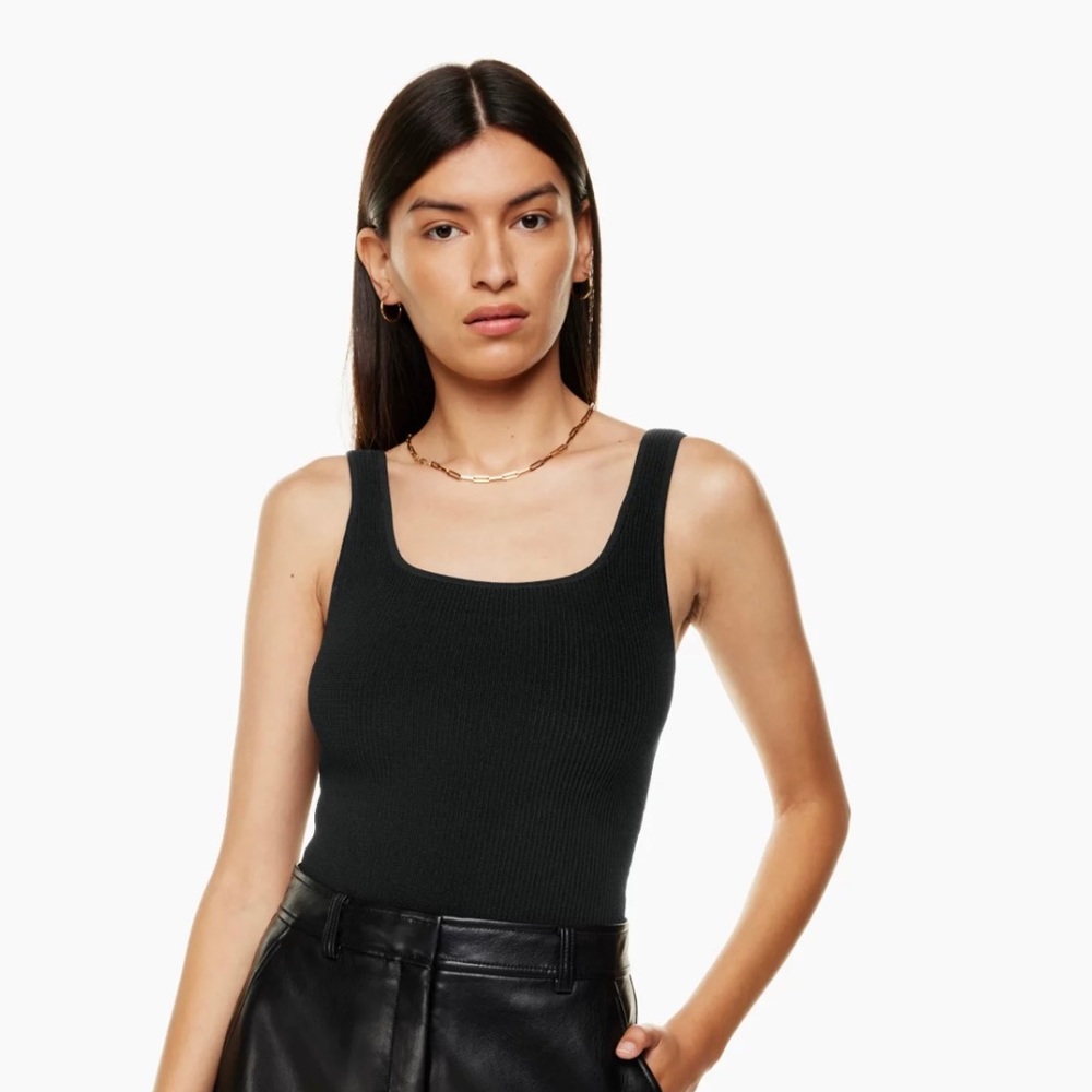 Aritzia Babaton Sculpt Knit Squareneck Tank